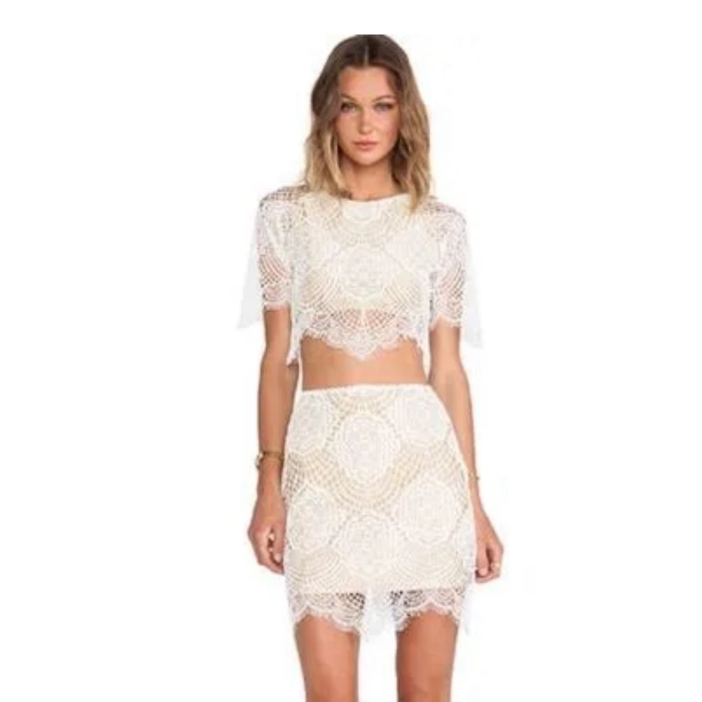 For Love And Lemons White Lace Set
